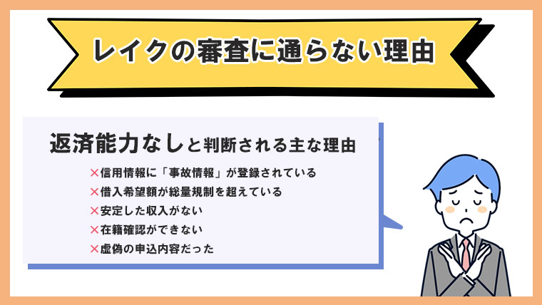 レイク 借りれない