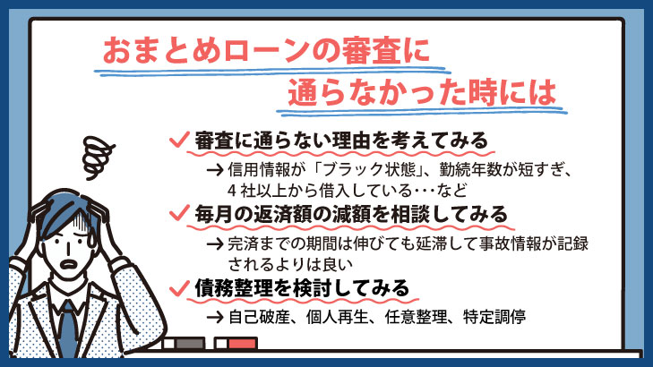 おまとめローン 審査に通らなかったとき