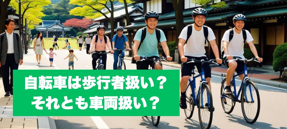 自転車は歩行者扱い？それとも車両扱い？