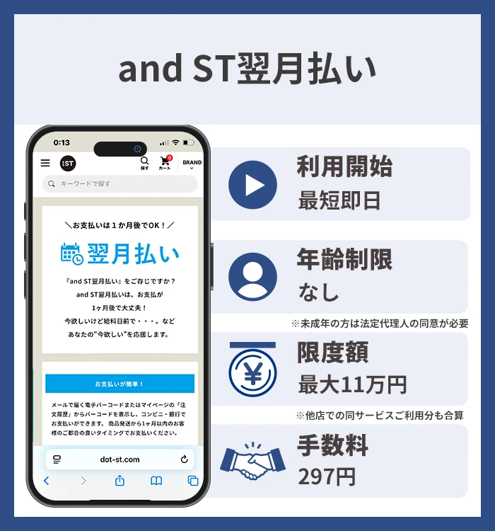 and ST翌月払い